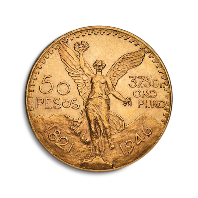 50 Mexican Pesos gold coin