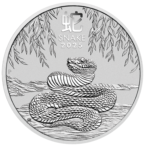 Moneda de plata Lunar III 1 oz Snake 2025
