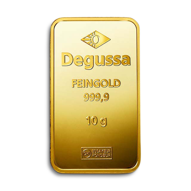 'Barra de oro Degussa 10 g Vintage'
