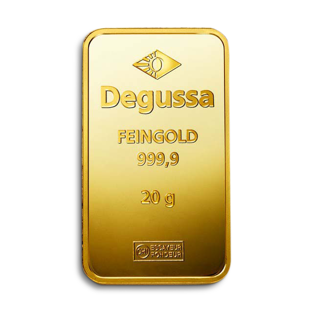 'Barra de oro Degussa 20 g Vintage'