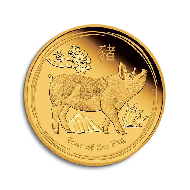 'Moneda de oro Lunar II 1 oz Cerdo 2019'