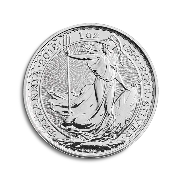 '1 oz moneda de plata Britannia  - Varios años de acuñación'