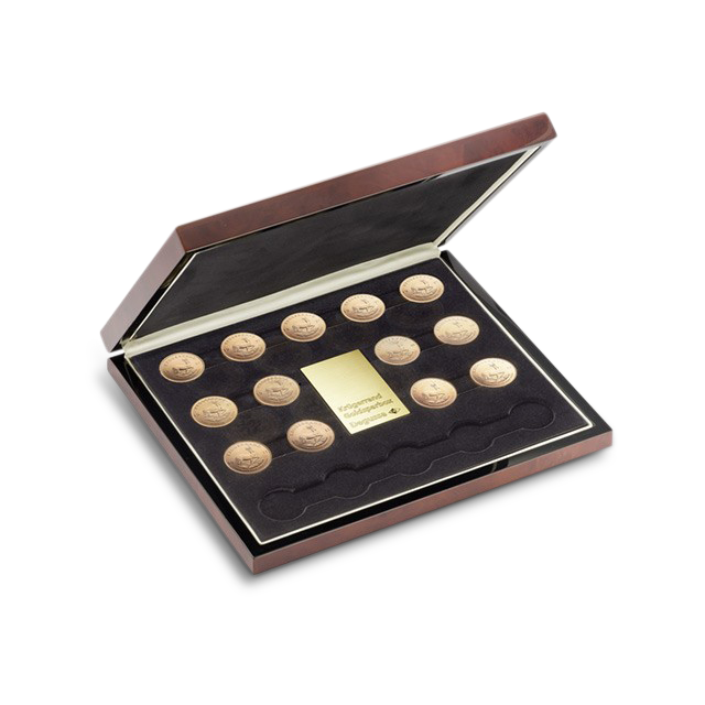 'Caja de ahorros para 18 monedas de 1/4 de oz Krugerrand'
