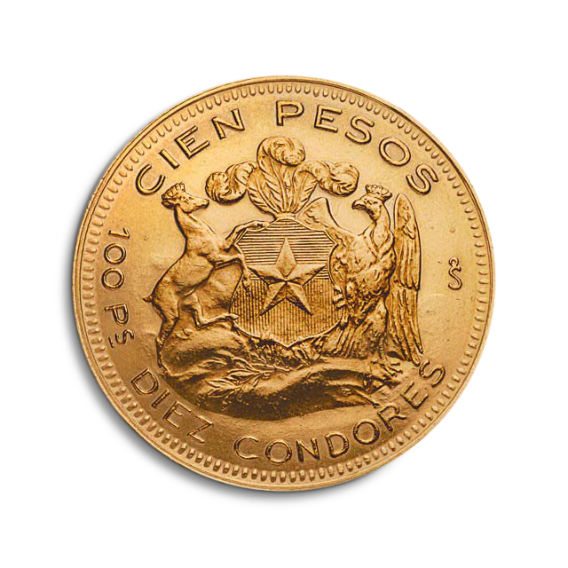 'Moneda de oro 100 Pesos Chile'