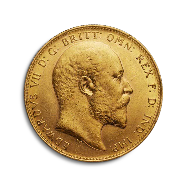 '1 soberano Eduardo VII 1901-1910 Moneda de oro'