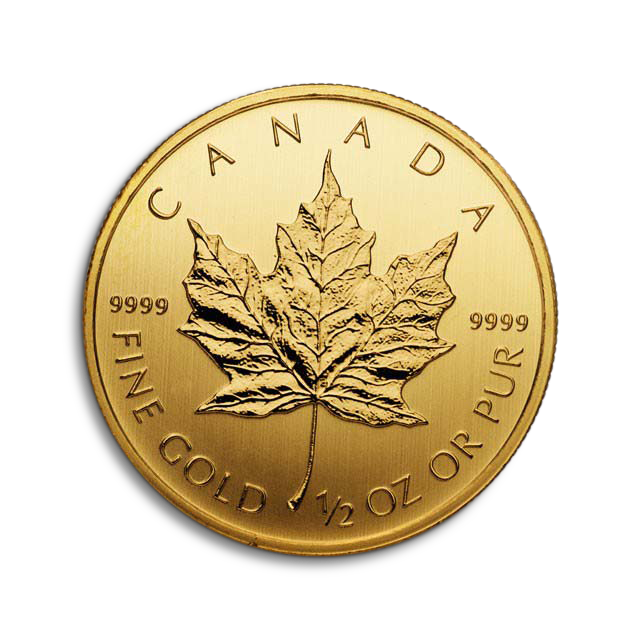 'Moneda de oro Canadian Maple Leaf 1/2 oz'