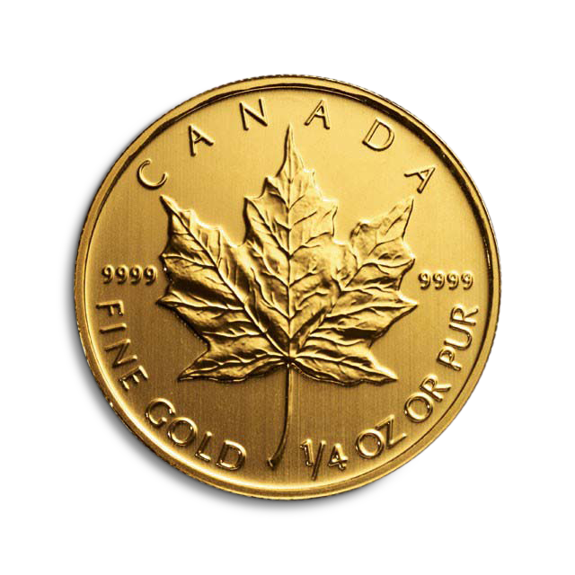 'Moneda de oro Canadian Maple Leaf 1/4 oz'