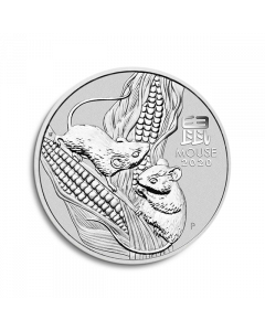 1 oz Moneda de plata Lunar III Rata
