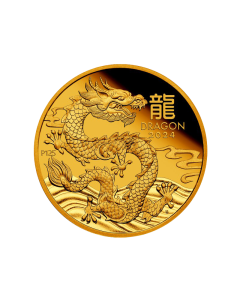 Moneda de oro 1oz Lunar Dragón 2024