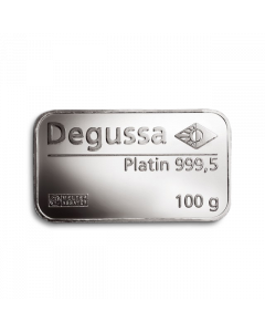 Barra de platino de Degussa 100 g 