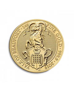 Moneda de oro 1oz Queens Beasts Yale of Beaufort 2019