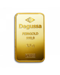 2,5 g Degussa gold bar