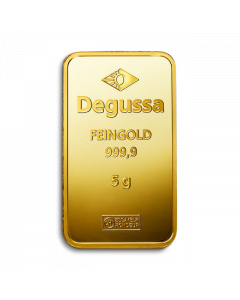 5 g Degussa gold bar