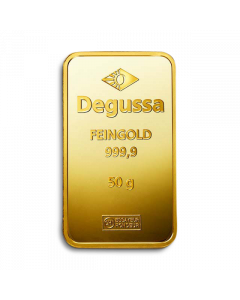 50 g Degussa gold bar