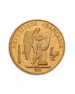 Moneda de oro 20 Francos Napoleon Genius