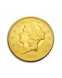 Moneda de oro 20 dólares EE.UU. Liberty Head