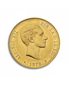 25 Pesetas Alfonso XII Moneda de Oro