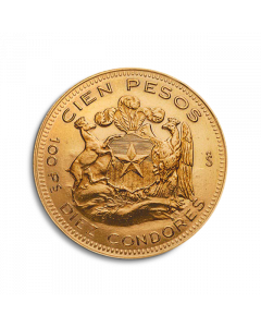 Moneda de oro 100 Pesos Chile