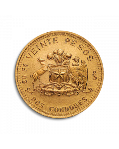 20 Chilean Pesos gold coin