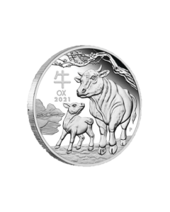 1 oz Moneda de plata Lunar III Buey 2021
