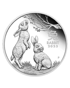 1 oz Lunar III Rabbit silver coin 2023
