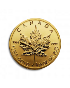 Moneda de oro Canadian Maple Leaf 1/10 oz