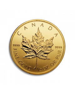 Moneda de oro Canadian Maple Leaf 1/2 oz