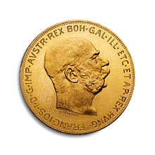 100 Coronas Austria moneda de oro