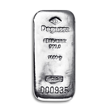 Barra de plata de Degussa 1 kg