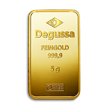 5 g Degussa gold bar