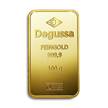 100 g Degussa gold bar (geprägt)