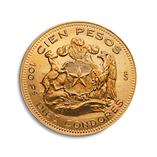 Moneda de oro 100 Pesos Chile