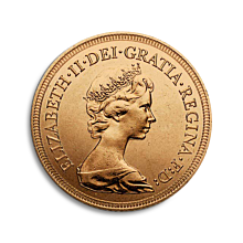 1 soberano Isabel II “diadema”  1974-1984 Moneda de oro
