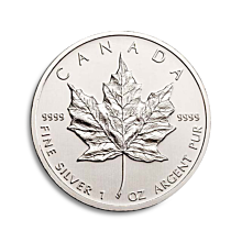 Moneda de plata Canadian Maple Leaf 1 oz