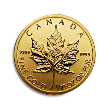 Moneda de oro Canadian Maple Leaf 1/10 oz