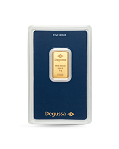 Barra de oro Degussa 5 g