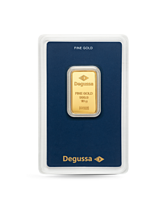 Barra de oro Degussa 10 g