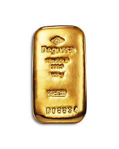 Barra de oro fundida Degussa 100 g