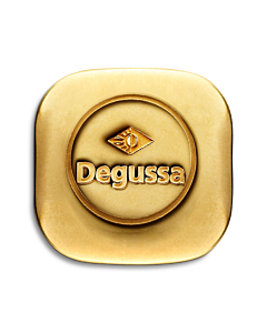1 oz Degussa square cast gold bar