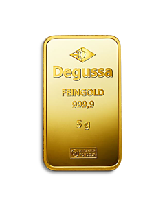 5 g Degussa gold bar