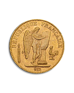 Moneda de oro 20 Francos Napoleon Genius