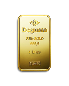 1 oz Degussa gold bar