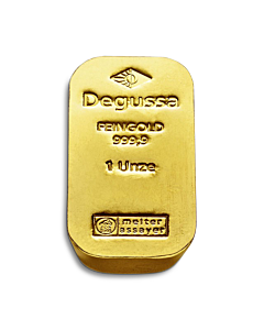Histórica barra de oro de Degussa 1 oz