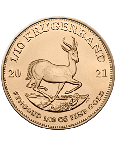 Moneda de oro Krugerrand 1/10 oz 2014