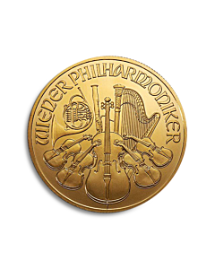 Moneda de oro Filarmnica de 1/4 oz 2014